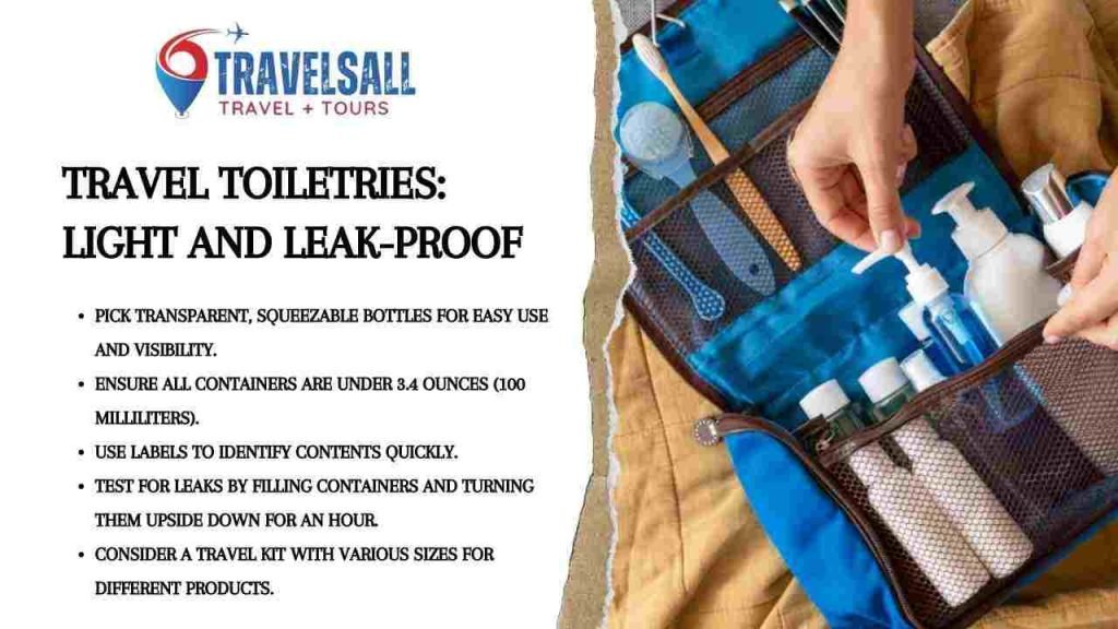 Travel Toiletries: Light And Leak-proof